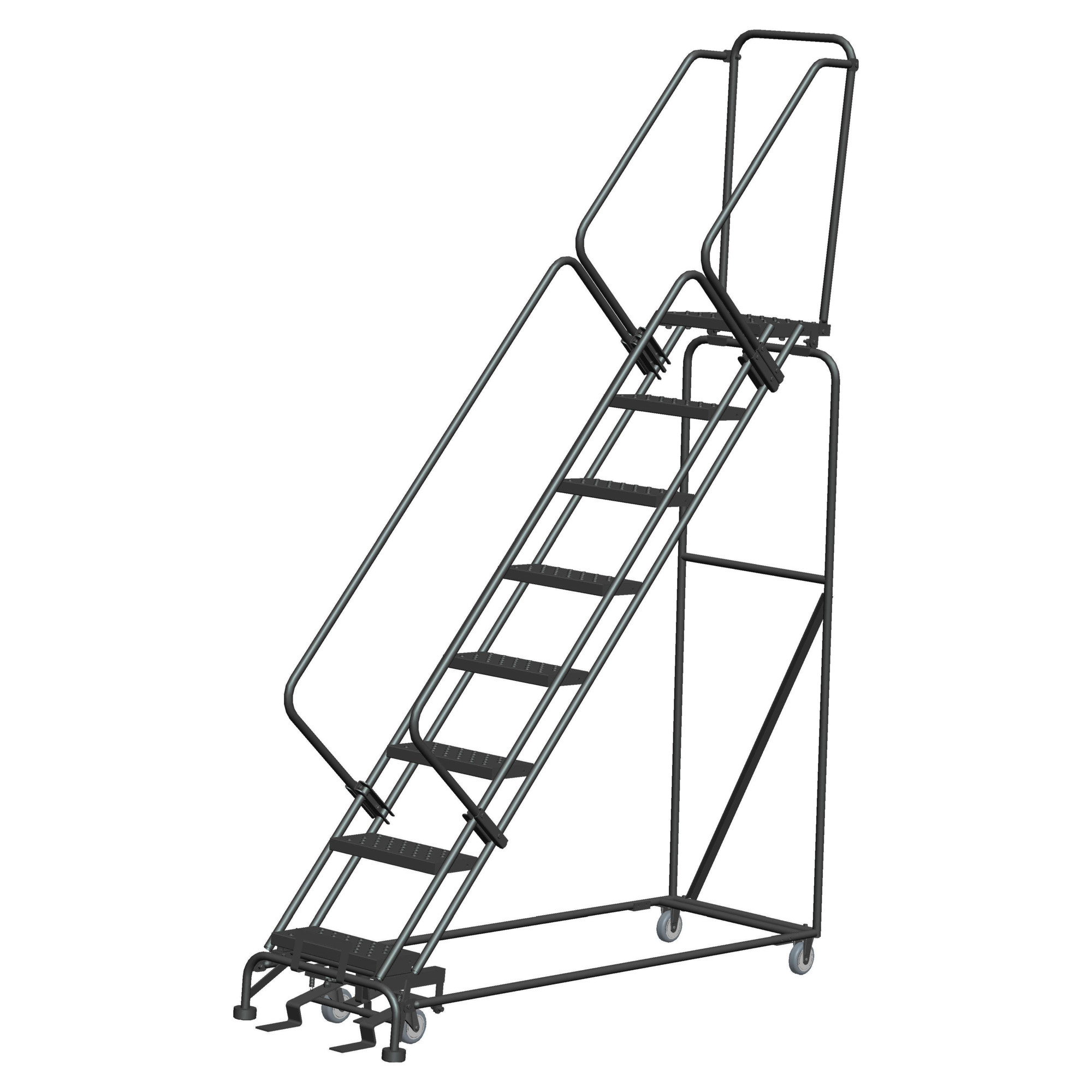 Ballymore, Rolling Ladder, Overall Height 113 in, Steps 8, Material Steel, Model# SW824P